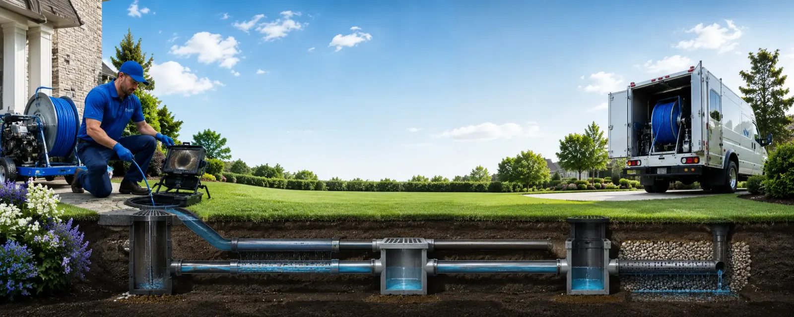 Outdoor drain cleaning information for Swan Lake, NY